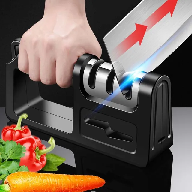 Professional Knife Sharpener - Level 4, Tungsten & Diamond Ceramic Technology for Extreme Sharpening