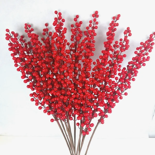 Red Artificial Berry Branches