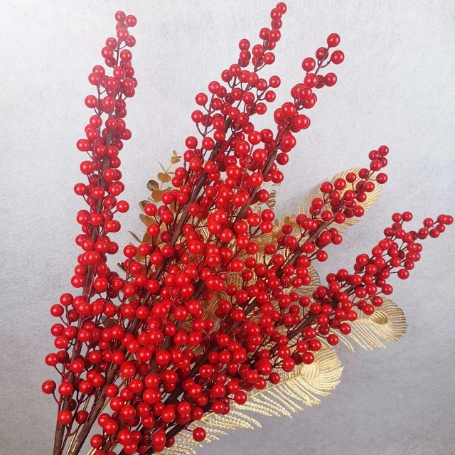 Red Artificial Berry Branches