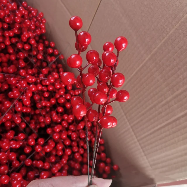 Red Artificial Berry Branches