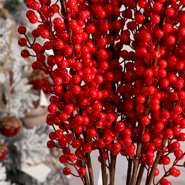 Red Artificial Berry Branches