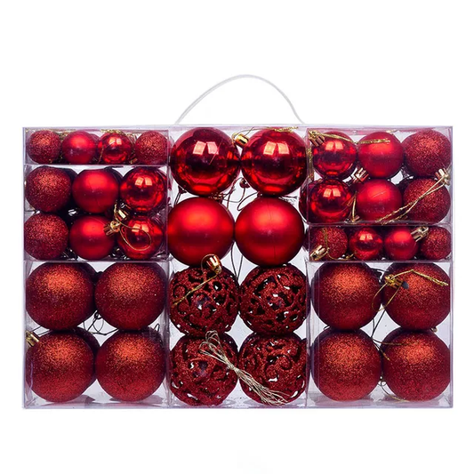 101 Piece Contemporary Christmas Ball Ornaments Set