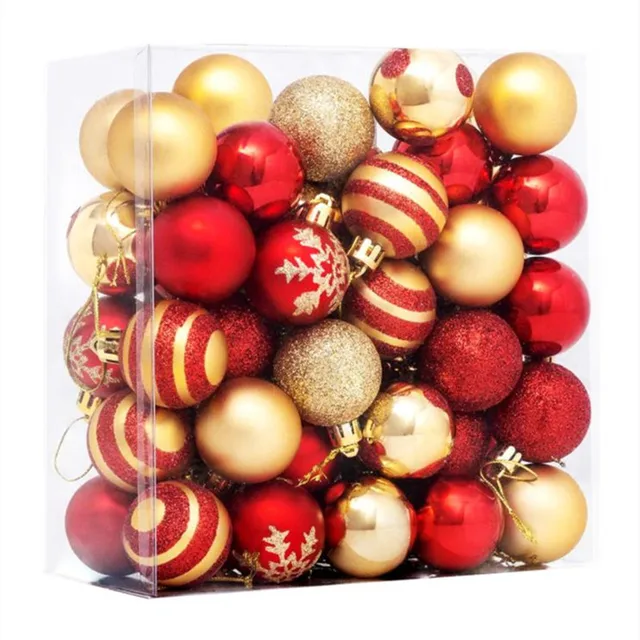 50-Pack Festive Christmas Ornaments