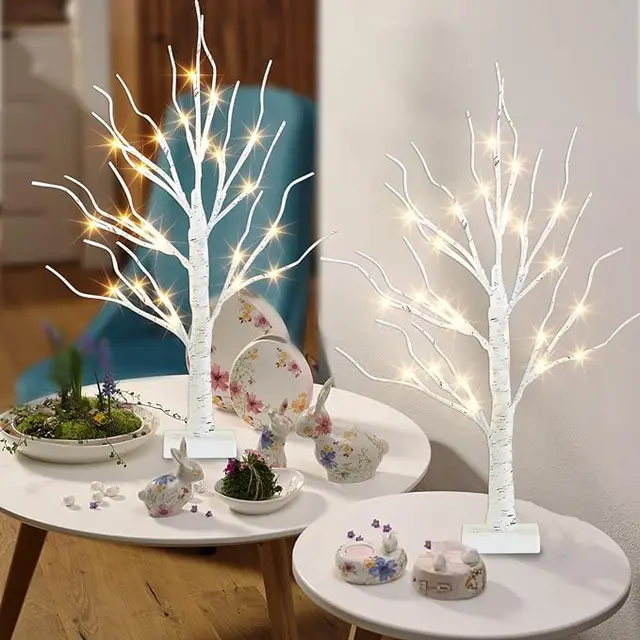 23" Adjustable Birch Tree LED Fairy Light