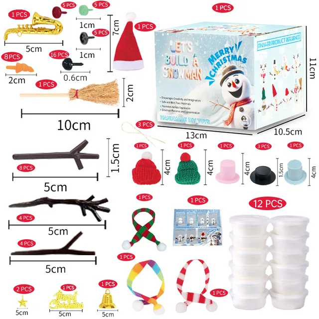 No Power Needed DIY Clay Snowman Kit