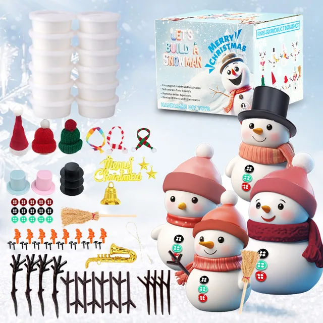 No Power Needed DIY Clay Snowman Kit