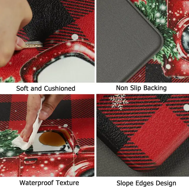 Christmas-Themed Kitchen Mat - Oil & Water Resistant