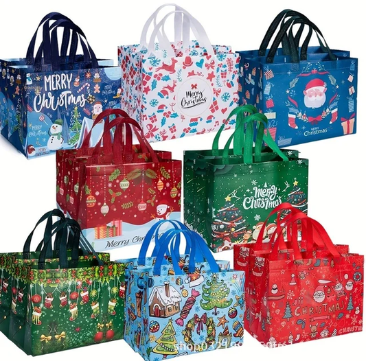 High-Quality Christmas Gift Bags - 8pc,