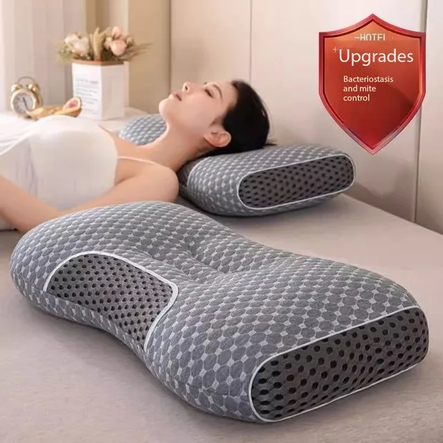 1pc/2pcs Pack Polyester Knitted Neck Support Pillow with Zipper