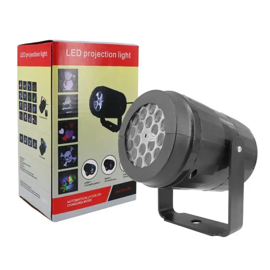 Snowflake Christmas Projector with Rotating LED Patterns - US Plug