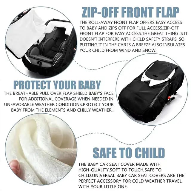 Baby Car Seat Cover (Black)